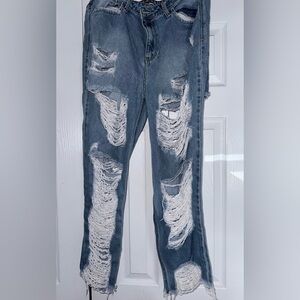 Distressed Blue Women's Jeans